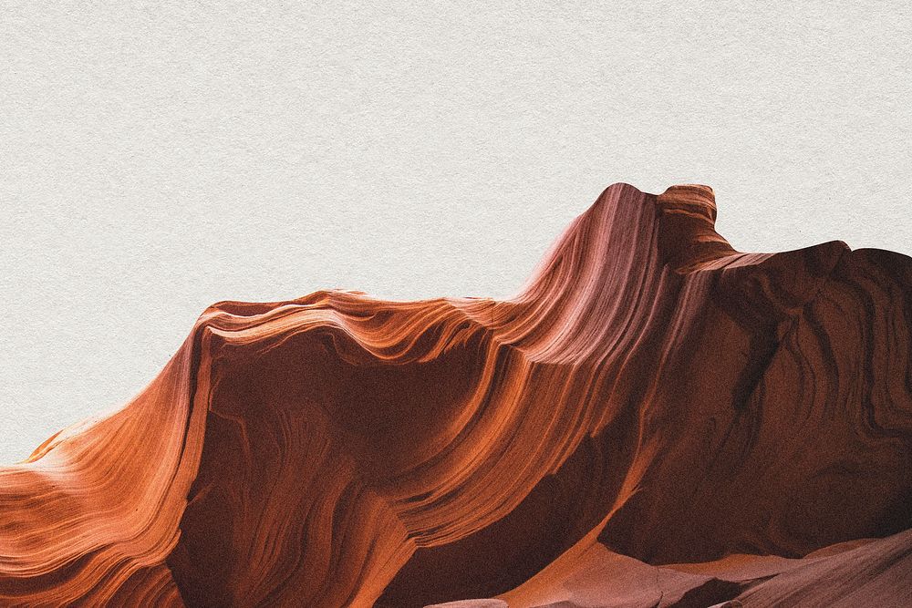 Antelope canyon background, nature mountain border psd