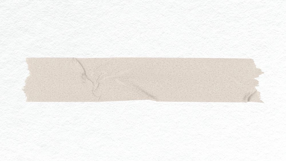 Beige washi tape sticker, ripped paper with texture psd