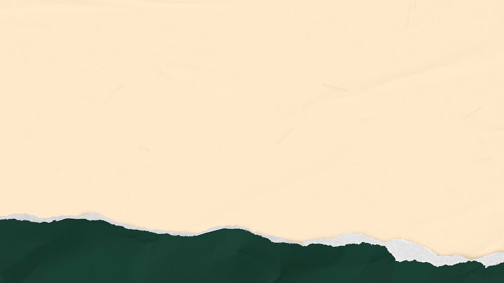 Beige desktop wallpaper, ripped green paper border