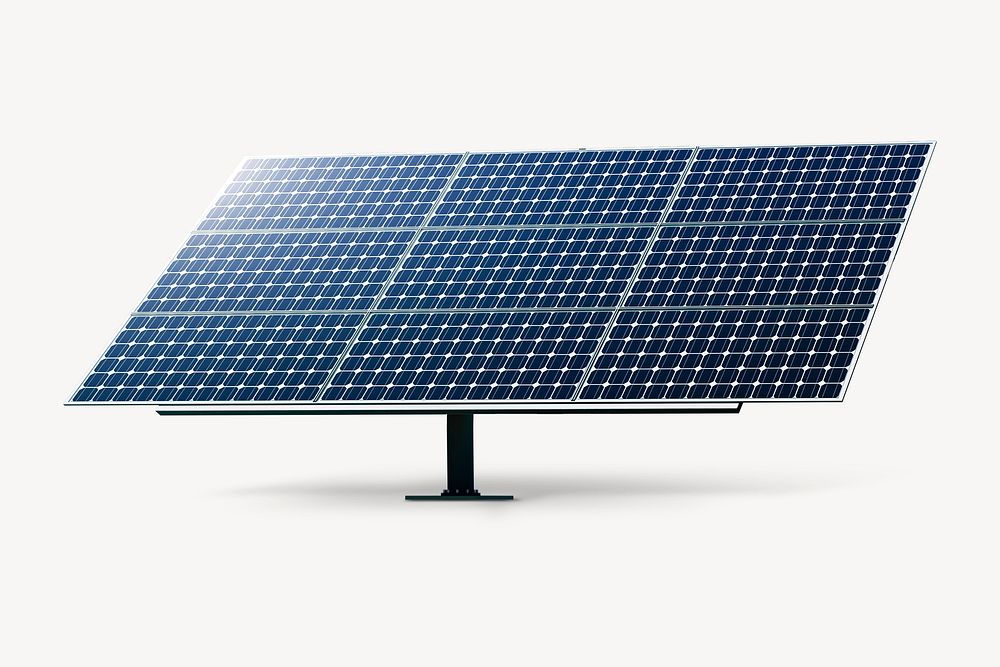 Solar panel, environment isolated object psd
