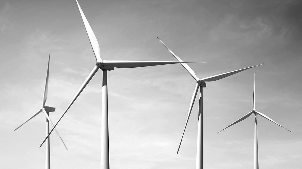 Wind farm desktop wallpaper, renewable energy