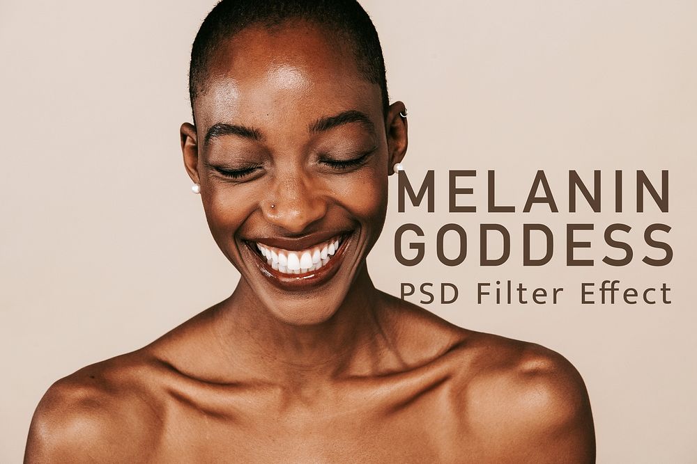 Melanin goddess PSD filter effect, Photoshop add-on