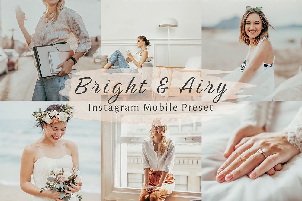 Warm tone Instagram mobile preset filter, bright & airy lifestyle blogger & influencer add on