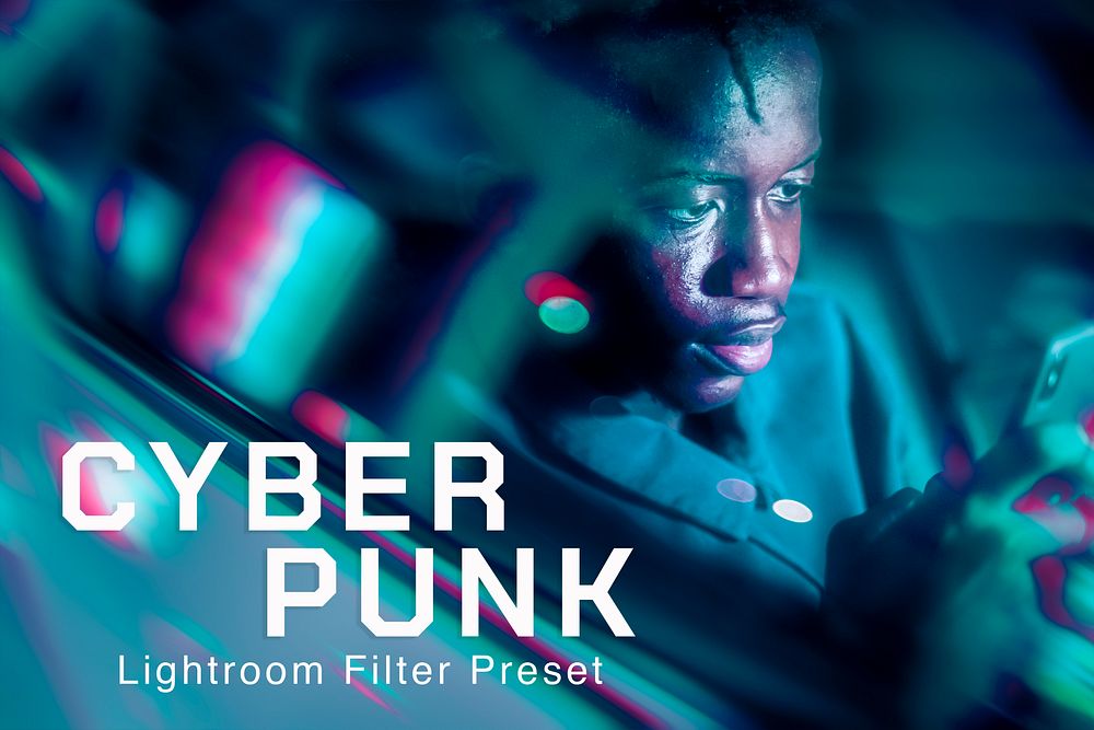 Cyber punk Lightroom filter preset, anaglyph blogger style add on