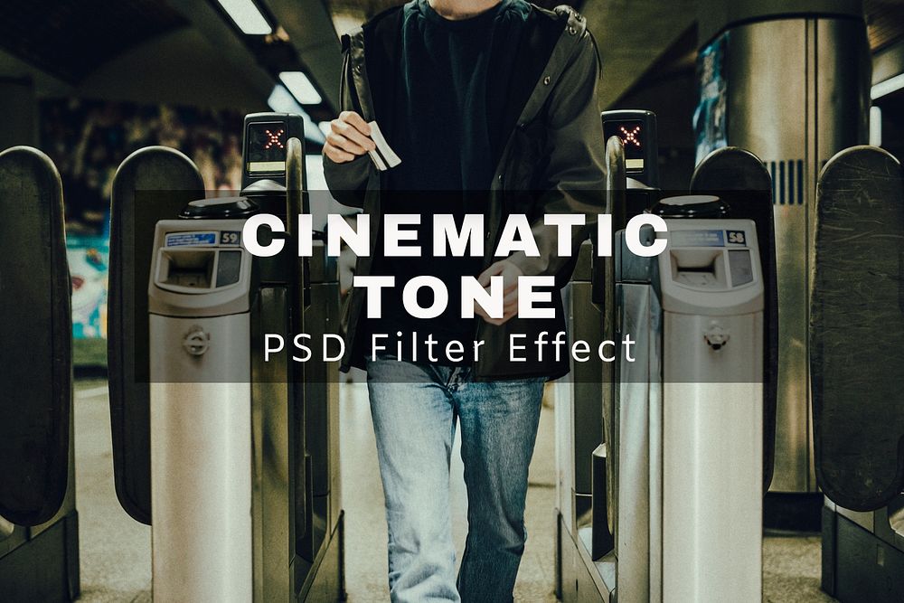 Cinematic tone PSD filter effect, Photoshop add-on
