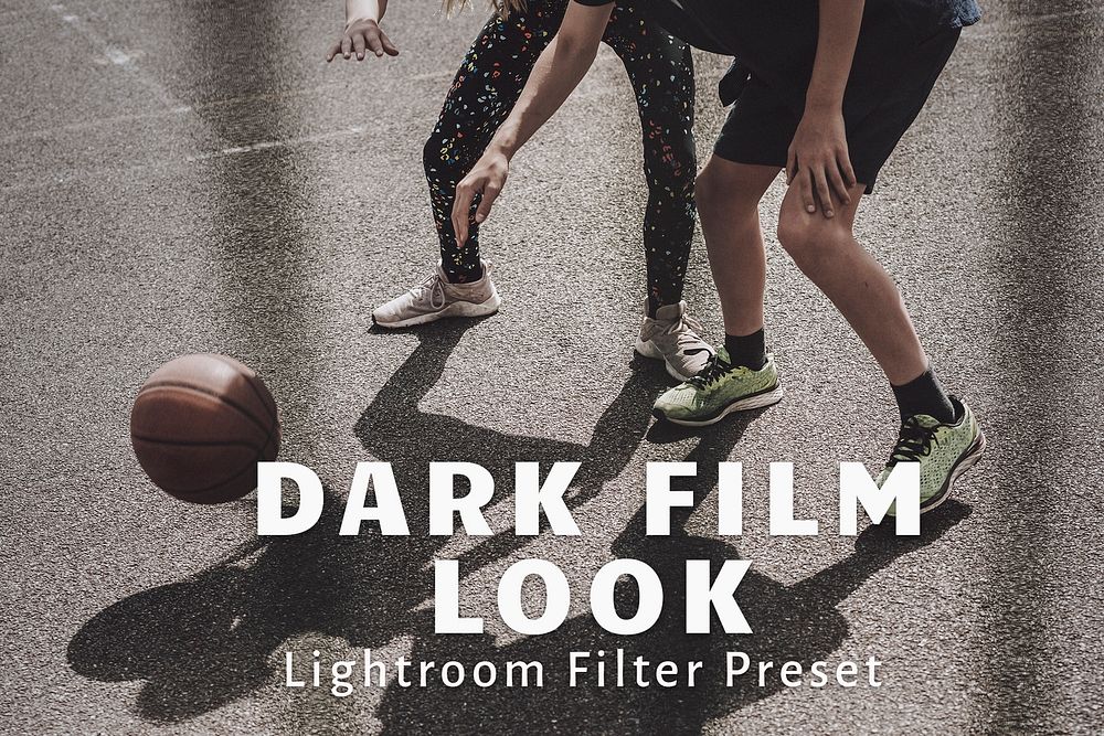 Dark film Lightroom filter preset, lifestyle blogger & influencer overlay add on