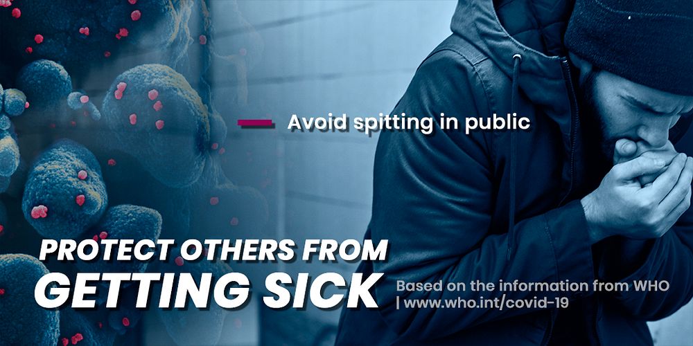 Protect others from getting sick due to coronavirus pandemic template