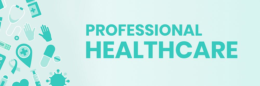 Professional healthcare social banner template illustration