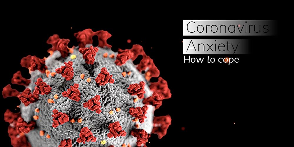 How to cope with coronavirus anxiety banner illustration
