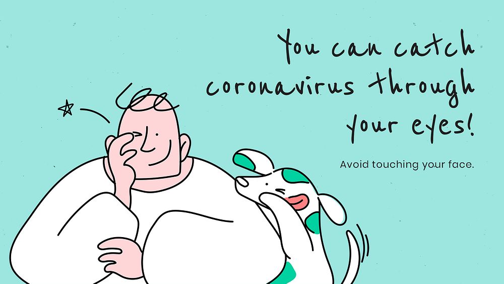 You can catch coronavirus through your eyes. This image is part our collaboration with the Behavioural Sciences team at…
