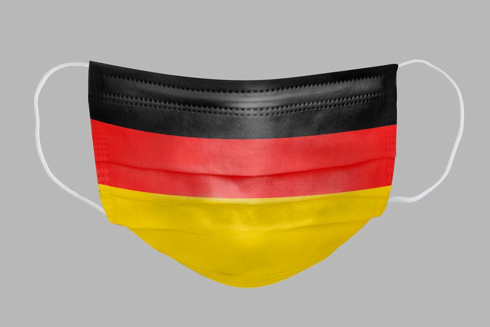 German flag pattern on a face mask