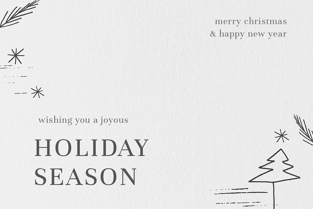 Holiday season psd greeting card Christmas background