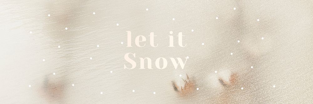 Let it snow psd blurry cotton decorated background