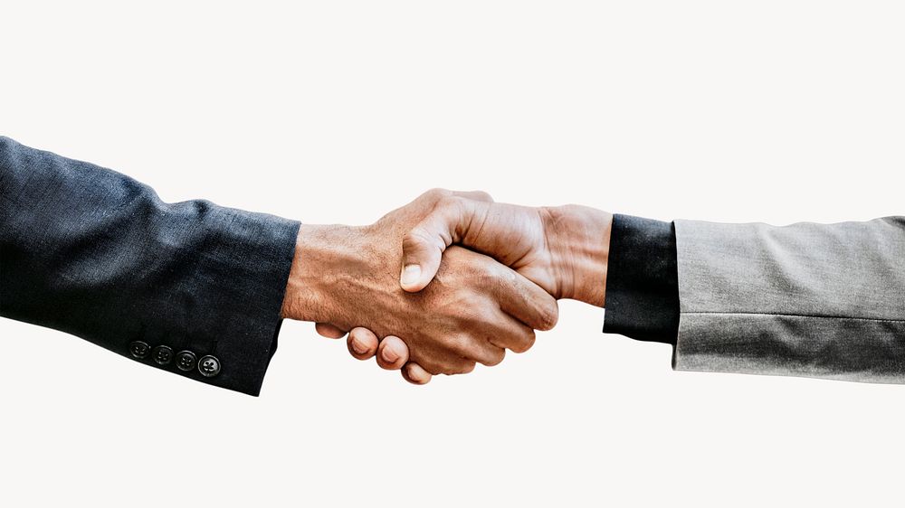 Business partners handshake, corporate business concept