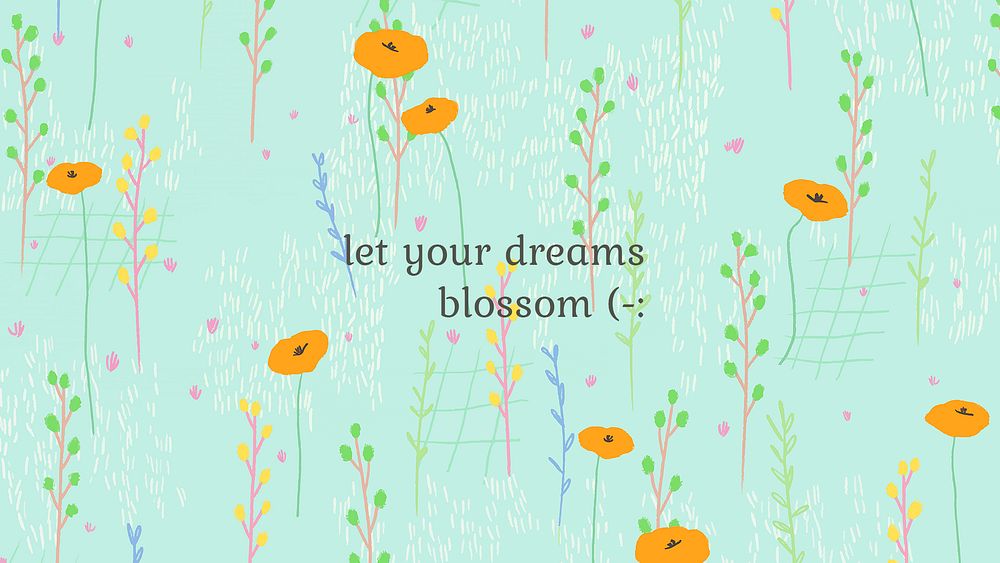 Editable inspirational quote template psd on summer flower background illustration