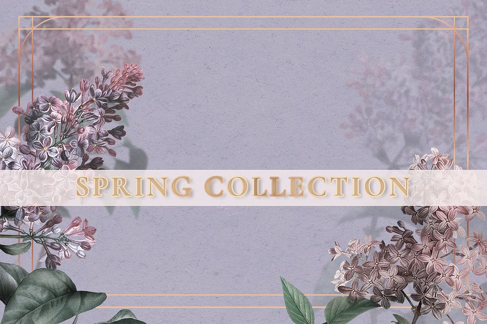 Editable flower template psd for spring collection