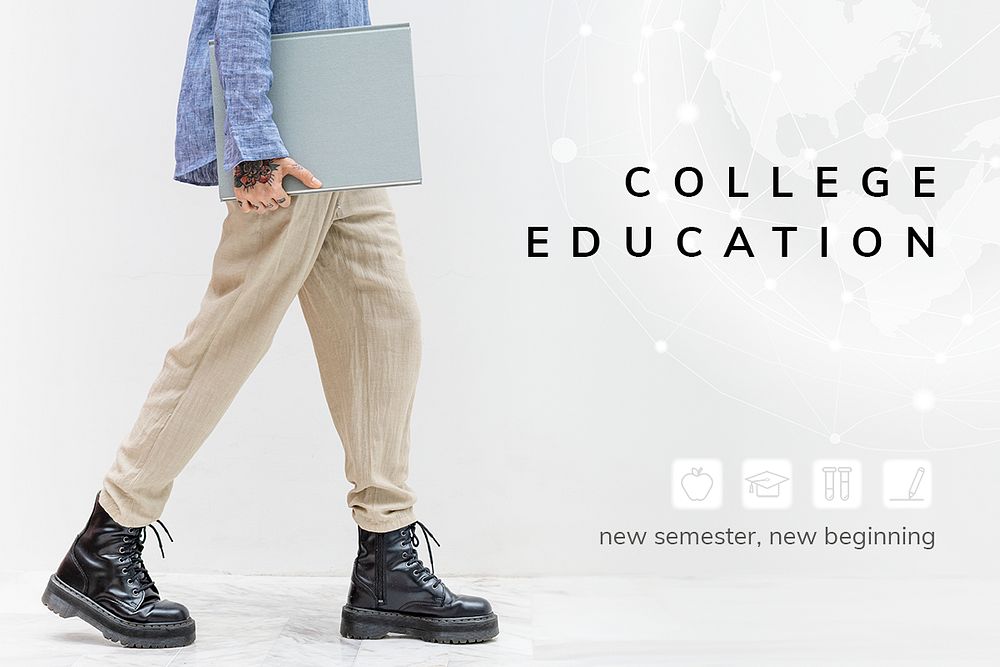 College education template psd for new semester