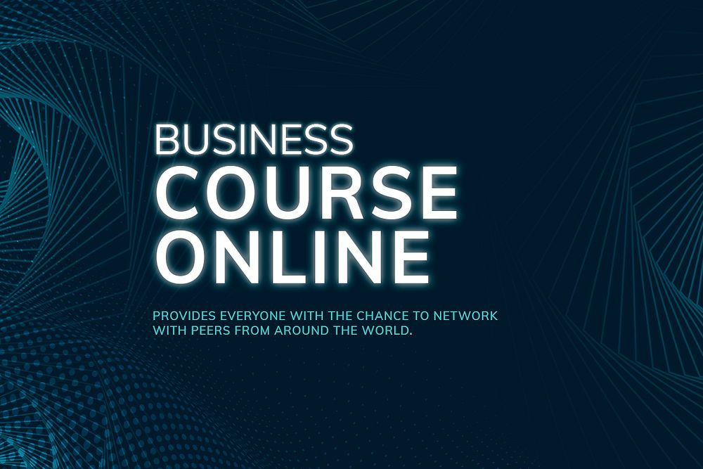 Online business course template psd network connection