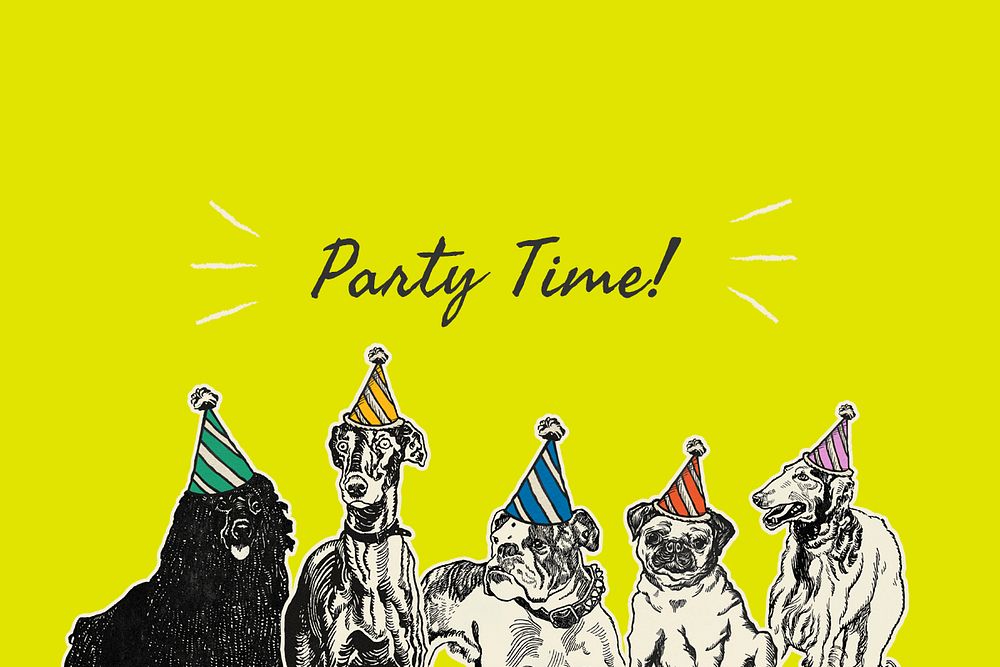 Editable party banner template psd, remixed from artworks by Moriz Jung