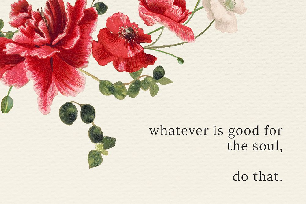 Vintage floral quote template psd illustration, remixed from public domain artworks