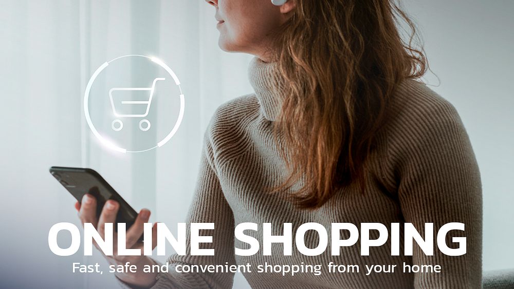 Online shopping digital template psd lifestyle presentation