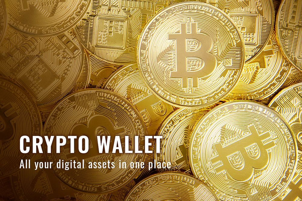 Crypto wallet finance template psd open-source blockchain blog banner