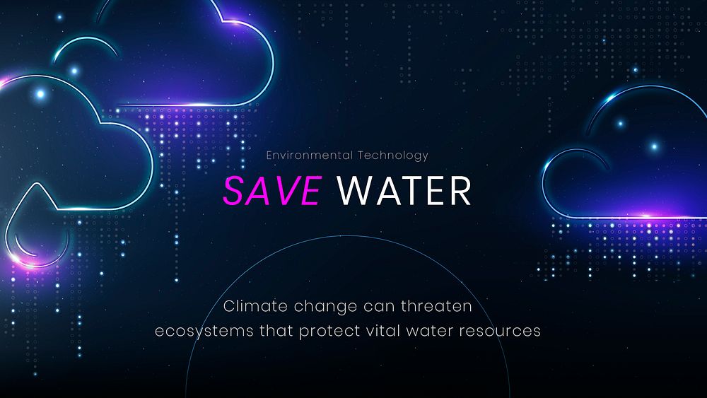 Save water environment template psd