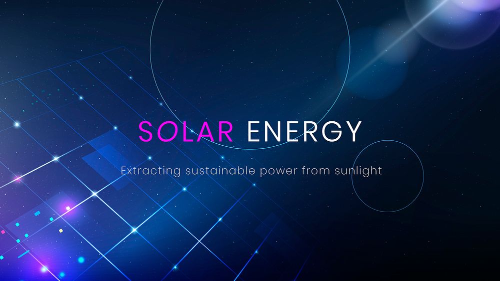 Solar energy environment template psd clean technology banner