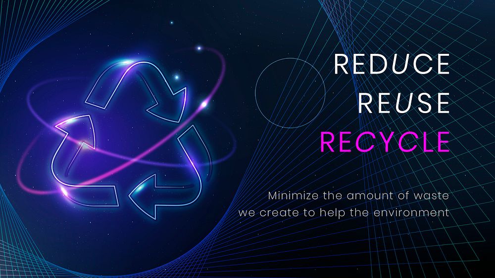 Recycle environment banner template psd