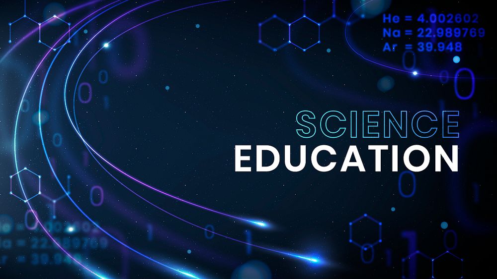 Science education technology template psd ad banner