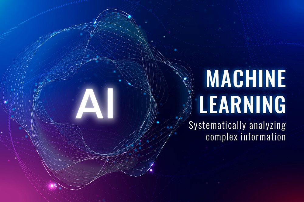 AI machine learning template psd disruptive technology blog banner
