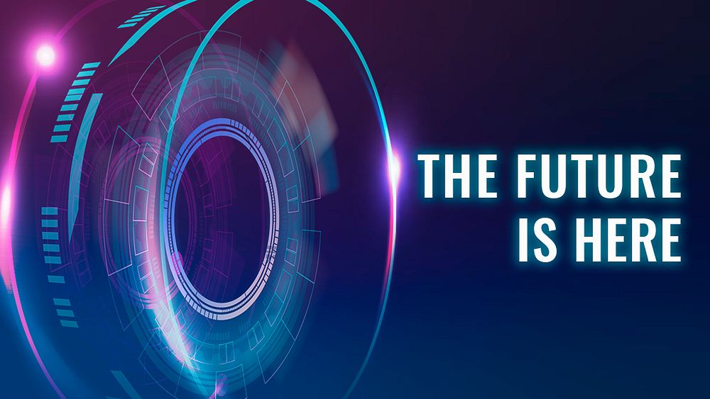 Future is here template psd AI technology blog banner