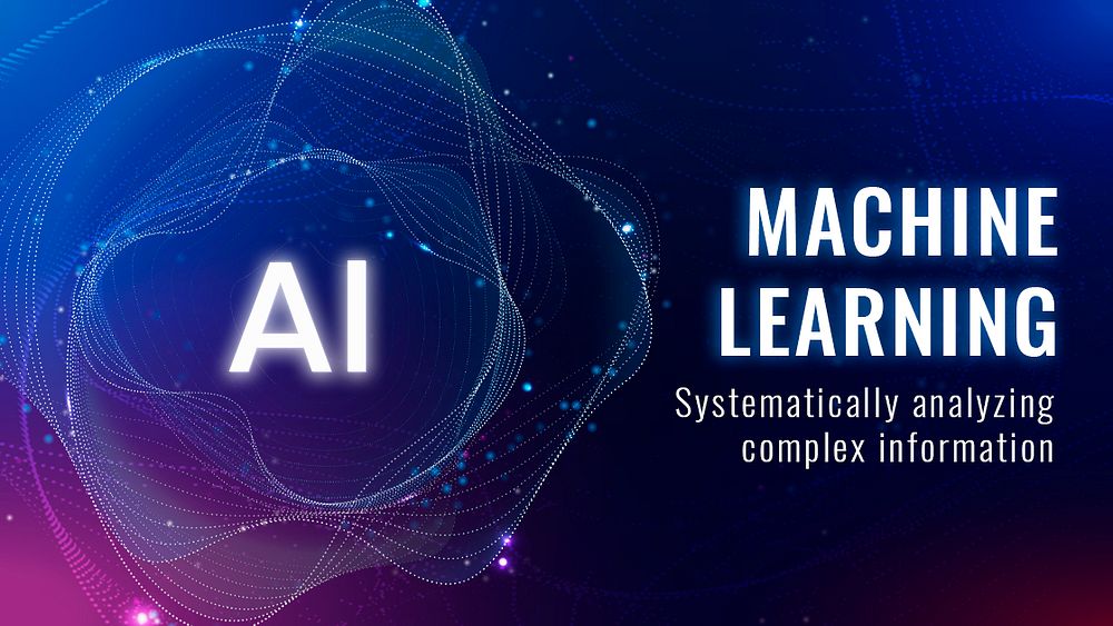 AI machine learning template psd disruptive technology blog banner