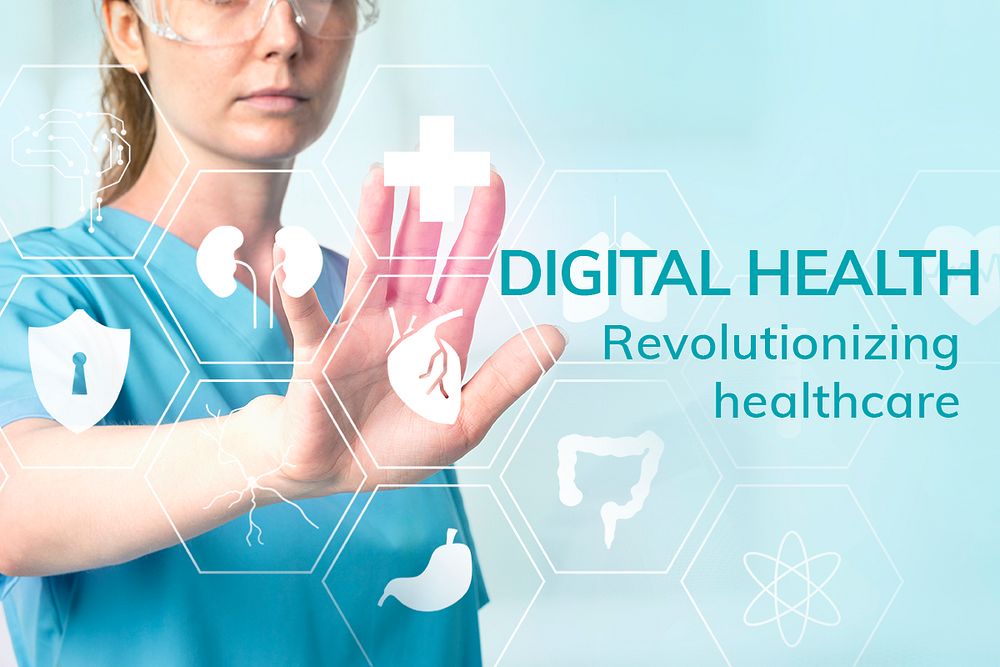 Digital health technology template psd