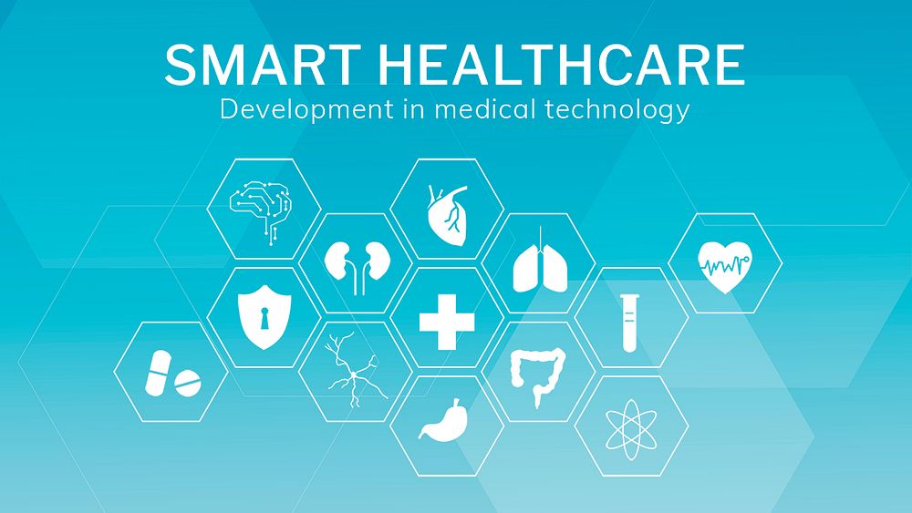 Smart healthcare technology template psd
