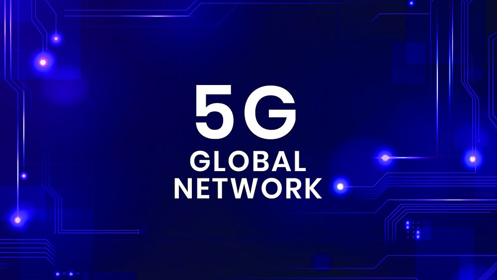 5g Network technology template vector with digital background