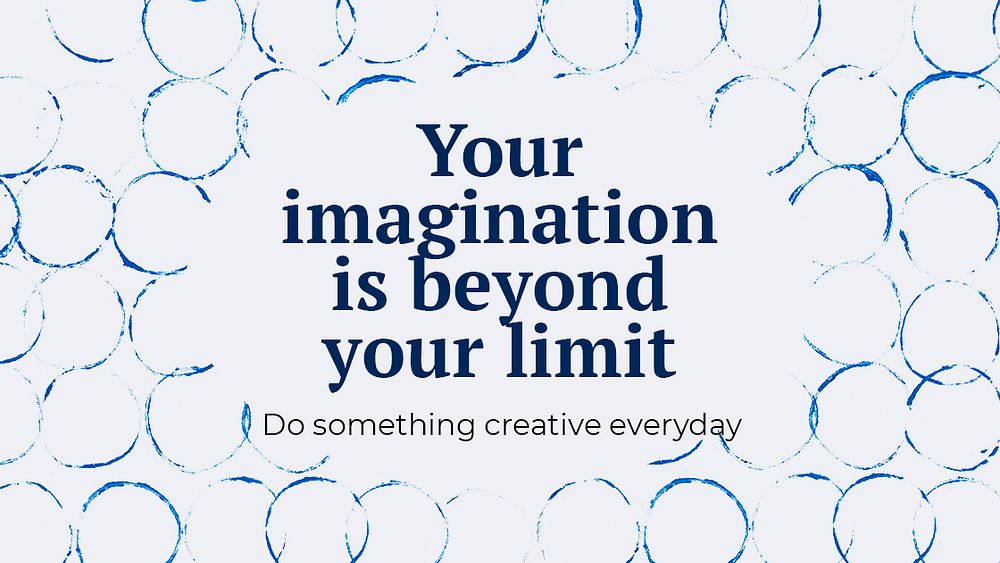 Creative inspiration banner template psd in block print theme