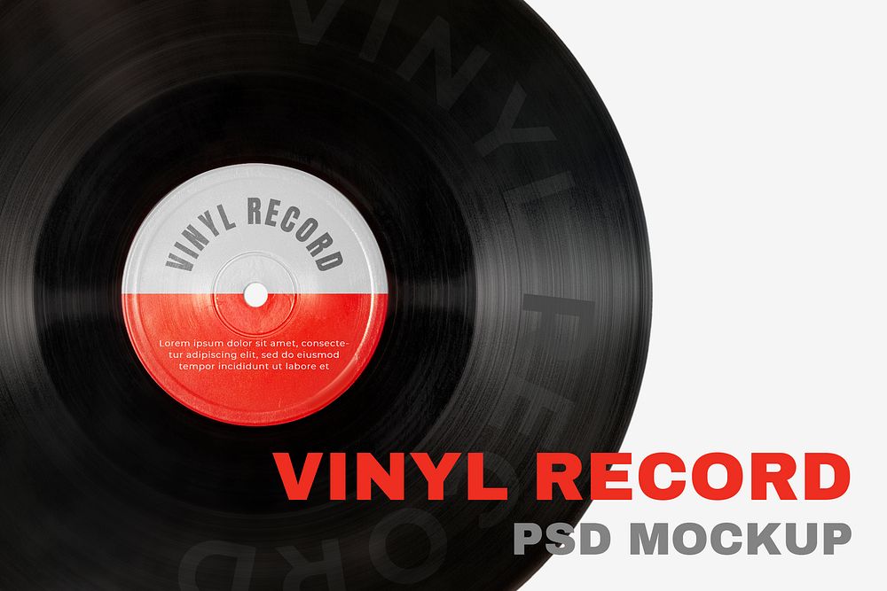 Music vinyl record mockup psd for artists