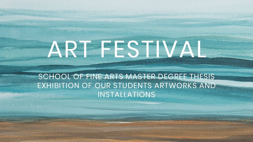 Art festival watercolor template psd aesthetic blog banner advertisement