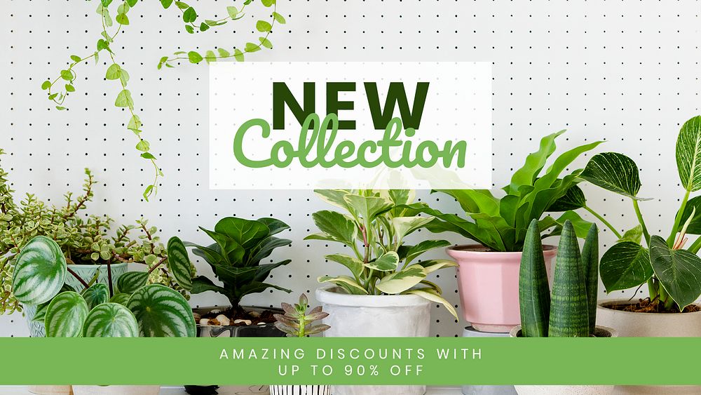 Online houseplant shop template psd for new collection