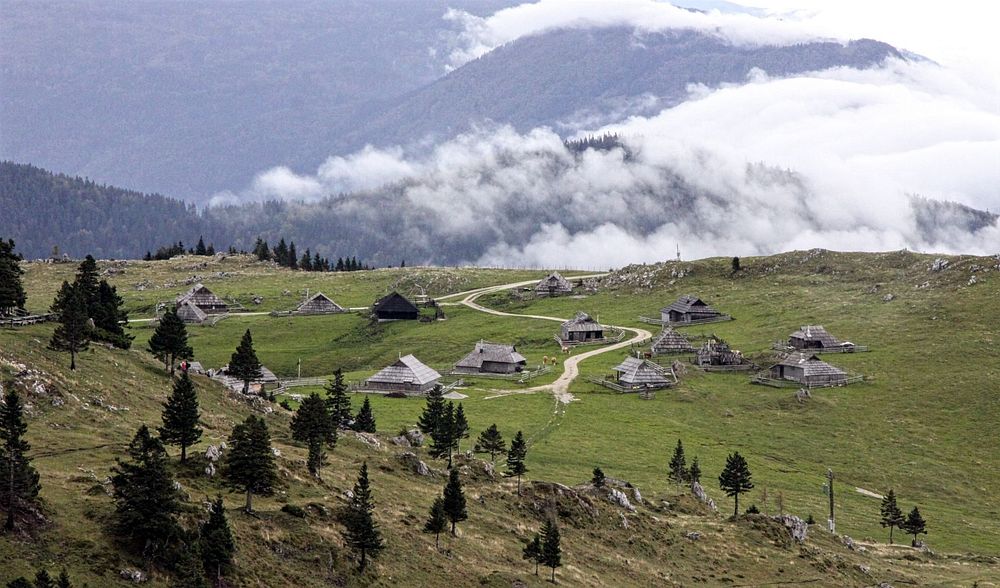 Velika planina. Original public domain image from Wikimedia Commons