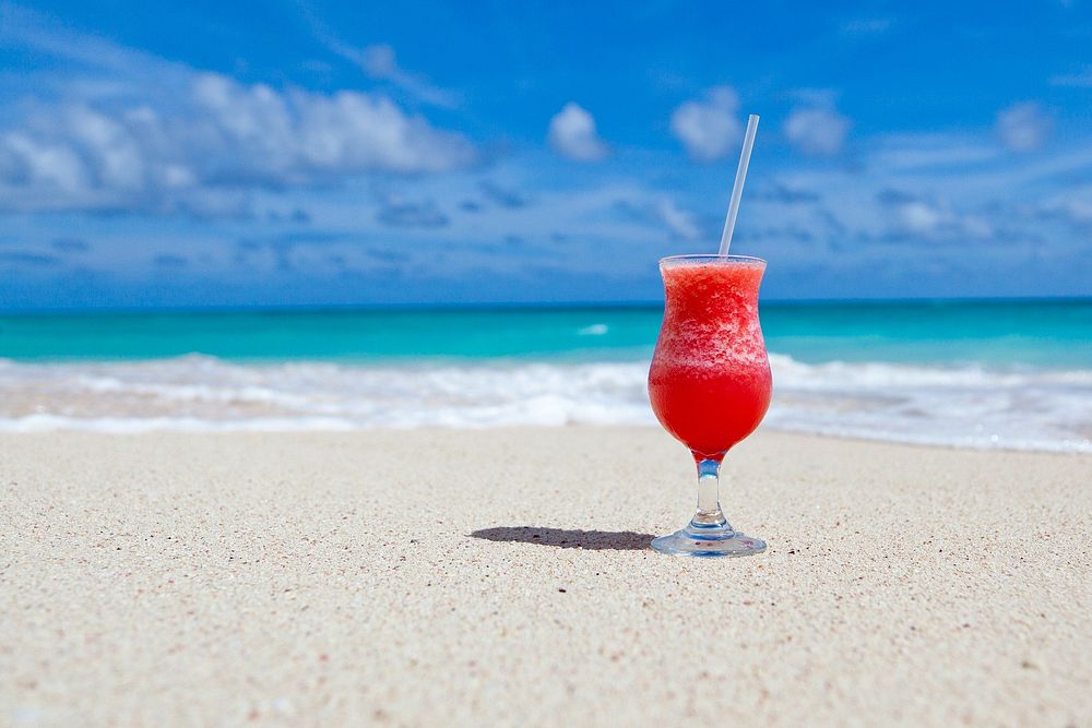 Cocktail by the beach. Original public domain image from Wikimedia Commons
