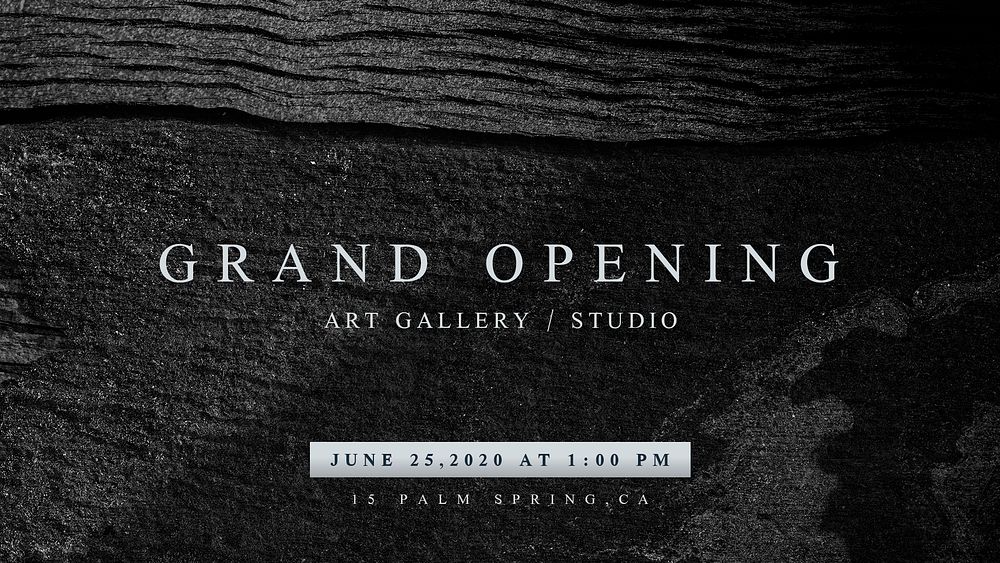 Grand opening ad on wooden textured template