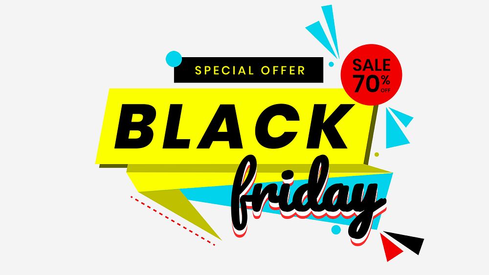 Psd Black Friday colorful promotional poster template