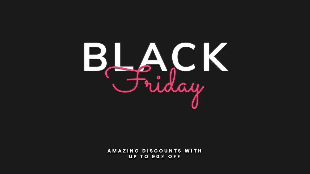 Black Friday psd 90% off social ad promotional poster template