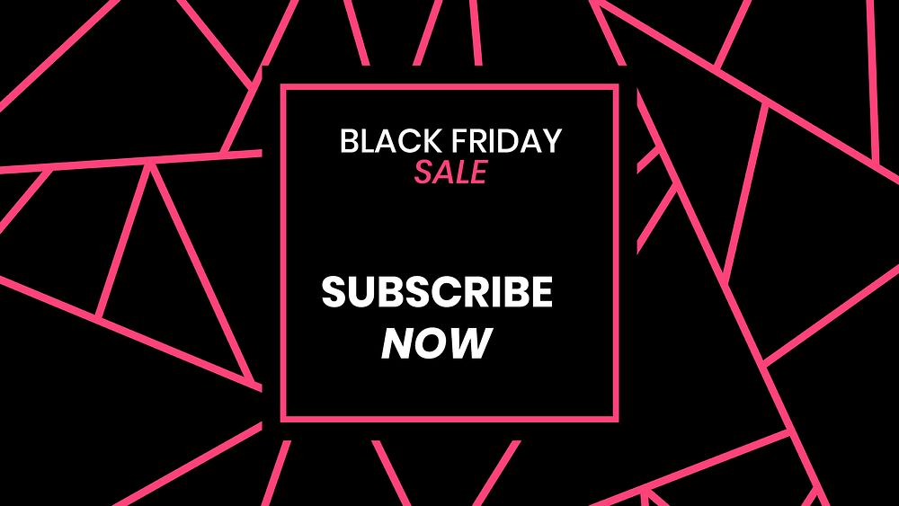 Psd Subscribe now Black Friday pink mosaic pattern background