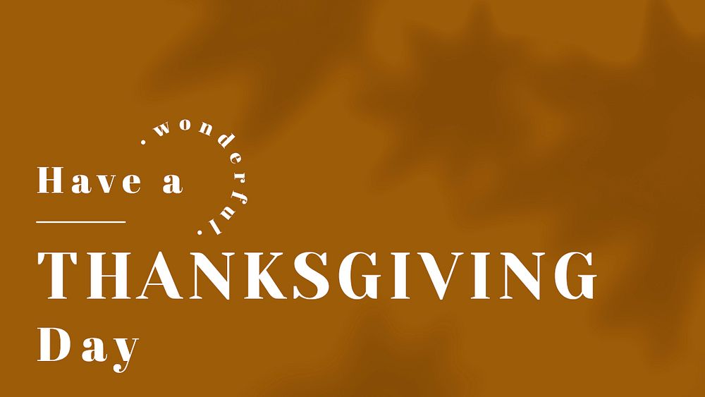 Thanksgiving greeting message template psd brown blog banner