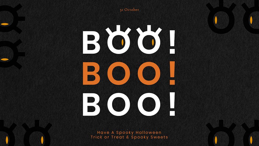 Boo! Halloween template psd blog banner