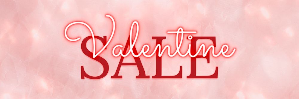 Valentine&rsquo;s day sale template psd editable email header