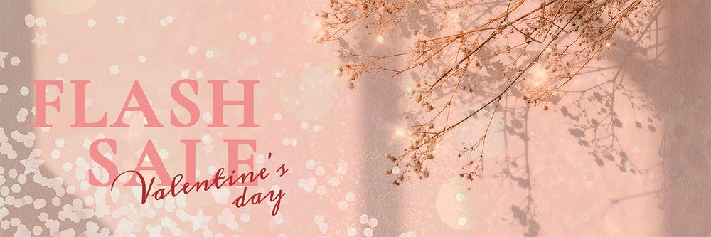 Valentine&rsquo;s sale editable template psd for email header